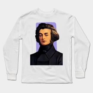 Polish Poet Adam Mickiewicz illustration Long Sleeve T-Shirt